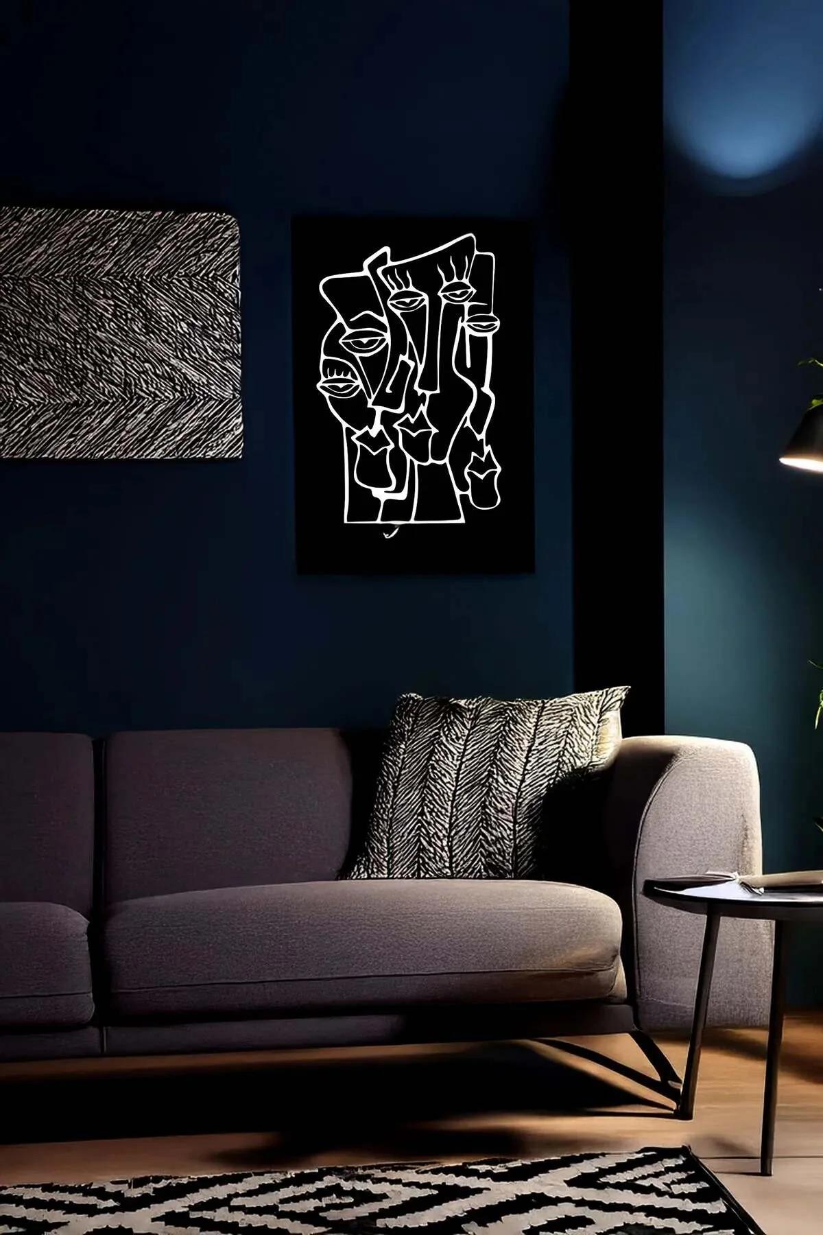 Reflective Abstract Faces Wall Art – Modern Canvas Print