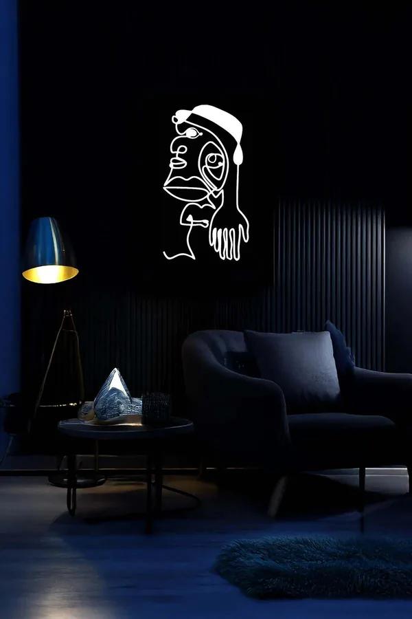 Single Line Art Reflective Wall Decor