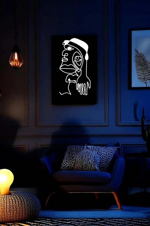 Single Line Art Reflective Wall Decor