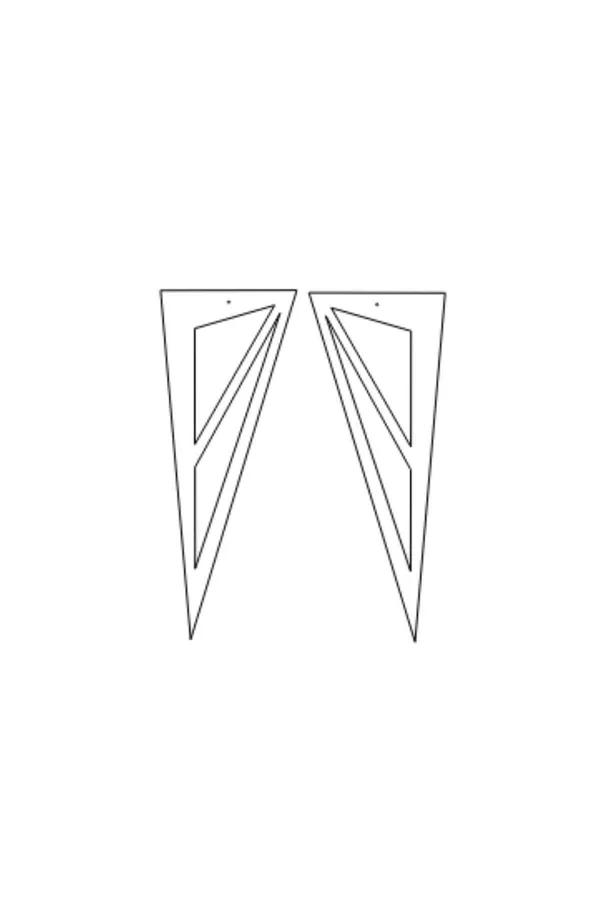 Reflective Triangle Earrings – Dazzling Iridescent Statement