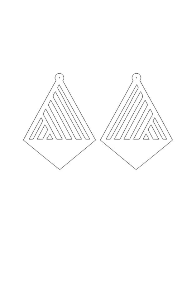 Reflective Laser Cut Triangle Earrings | Modern Geometric Design