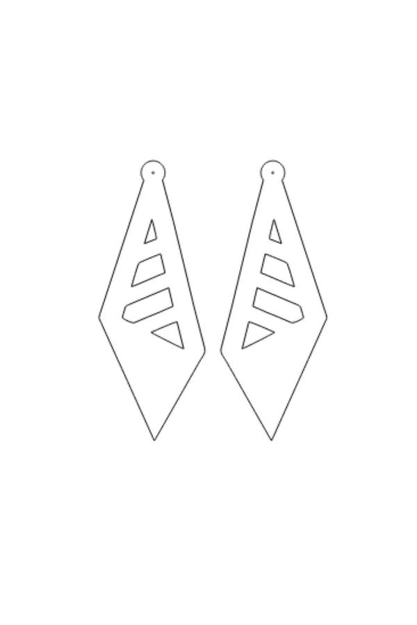 Reflective Laser Cut Geometric Statement Earrings