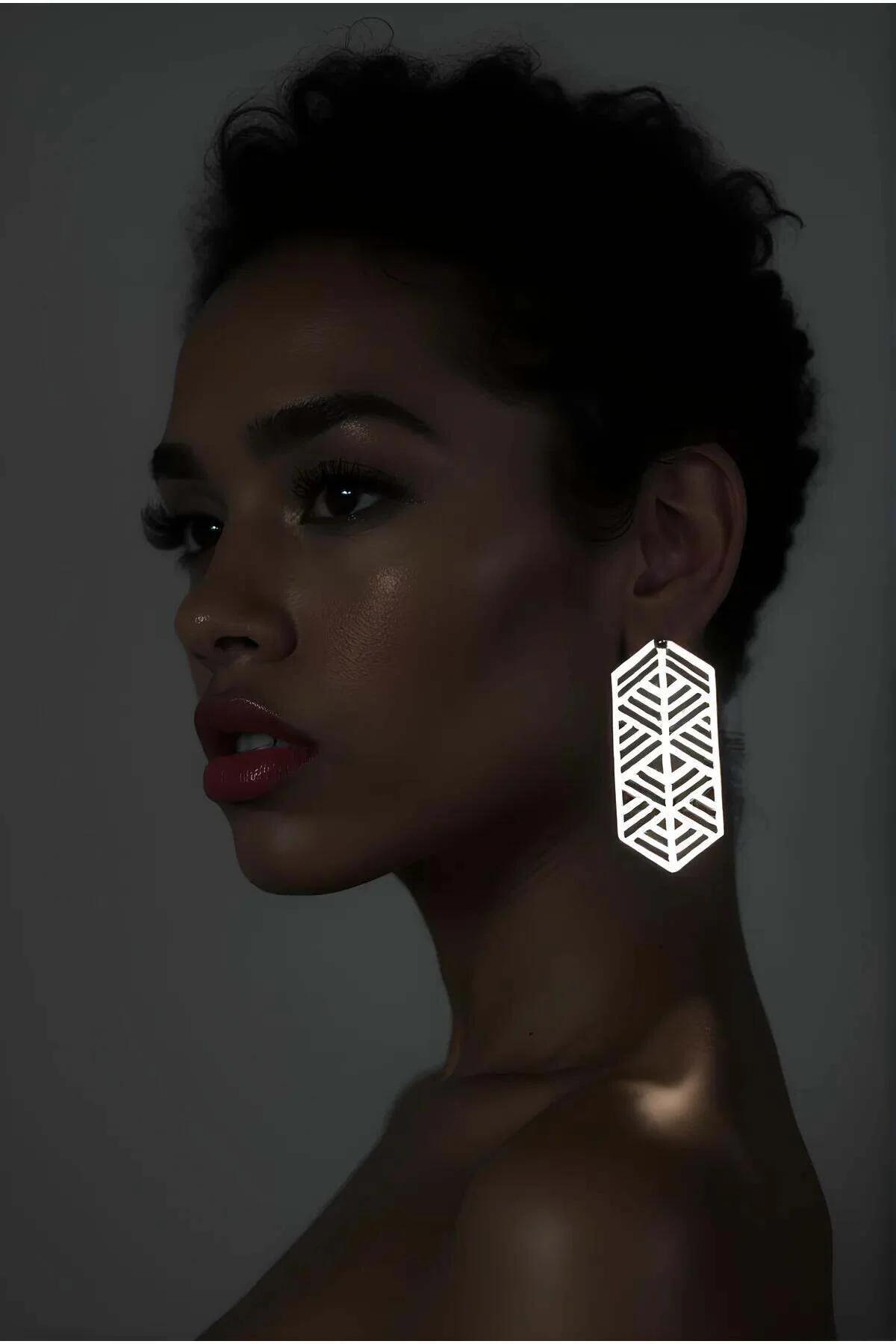 Reflective Geometric Earrings | Modern Statement Design