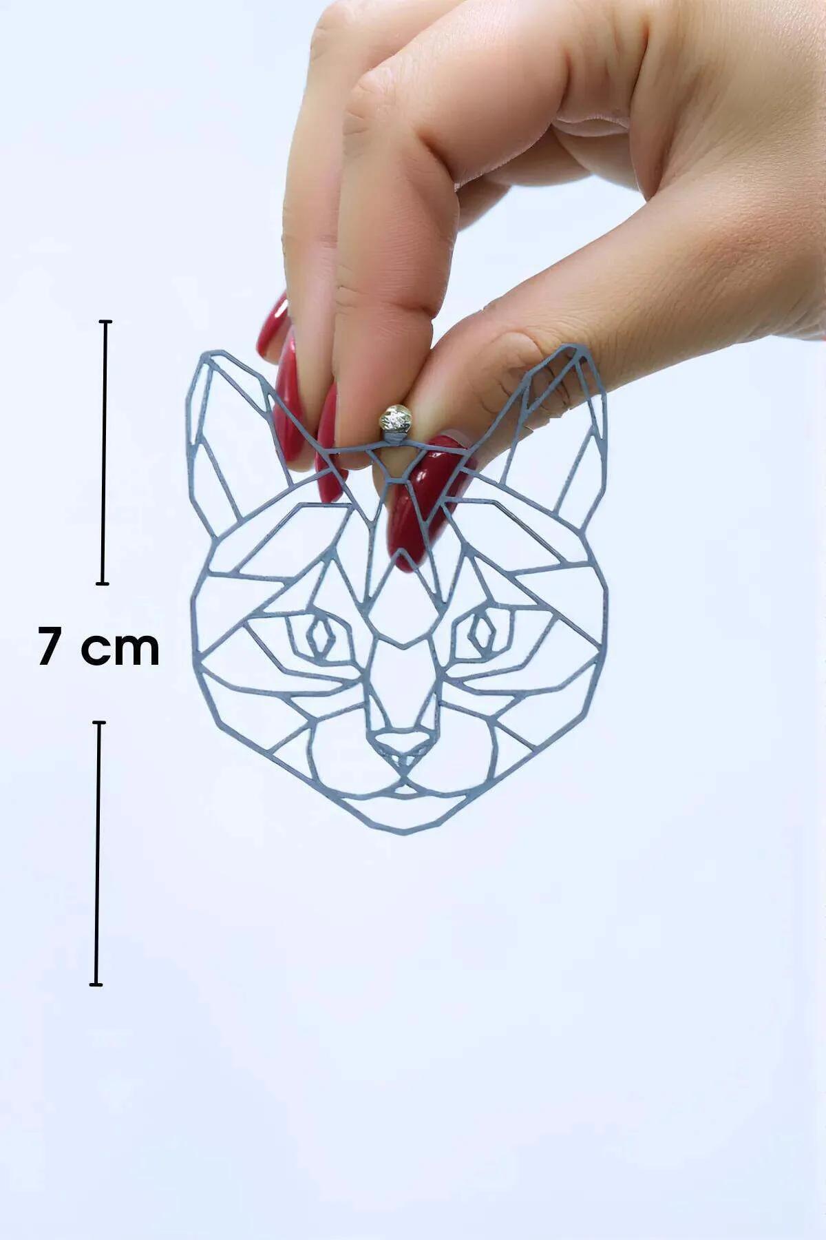 Reflective Cat Earrings | Geometric Iridescent Statement Jewelry