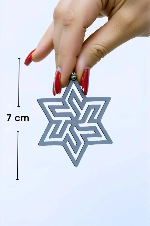 Reflective Star Dangle Earrings | Geometric Statement Jewelry
