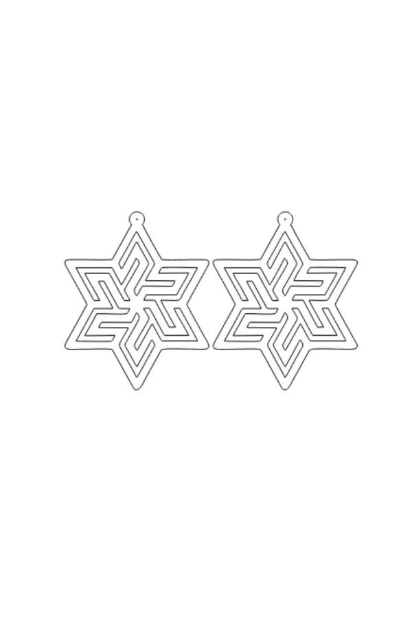 Reflective Star Dangle Earrings | Geometric Statement Jewelry