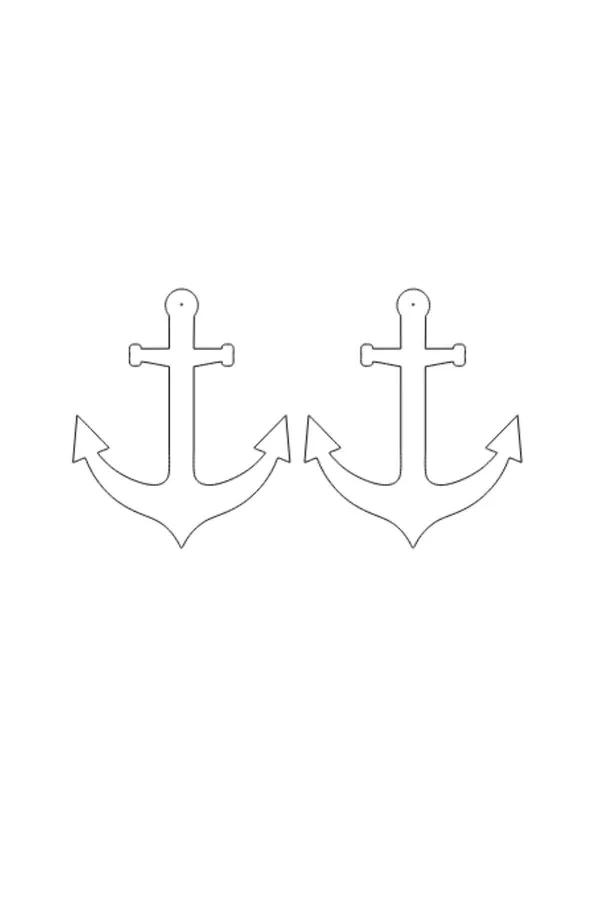 Reflective Anchor Earrings: Unique Statement Jewelry