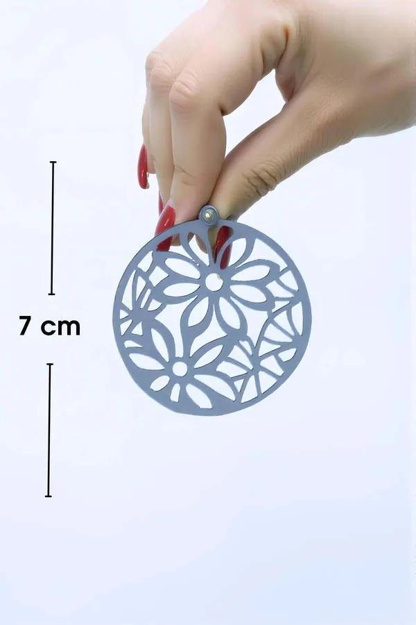 Reflective Flower Earrings: Dazzling Large Laser Cut Design