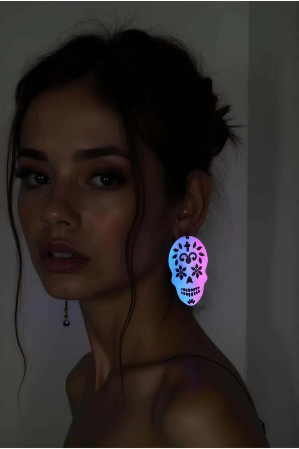 Glow in the Dark Skull Earrings - Unique Statement Jewelry