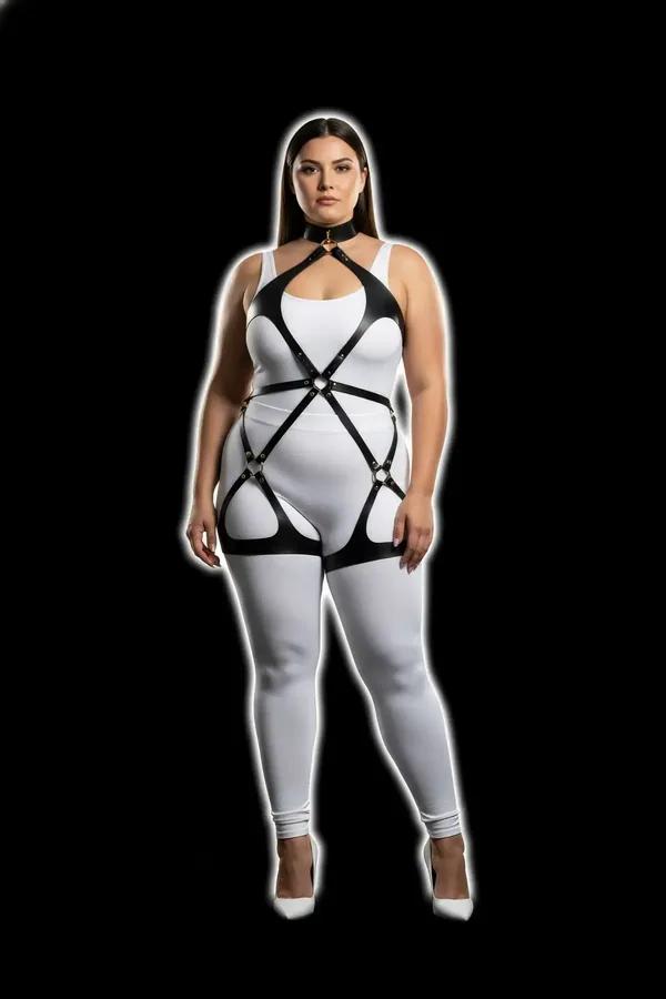Full Body Harness with Neck Collar and Thigh Straps