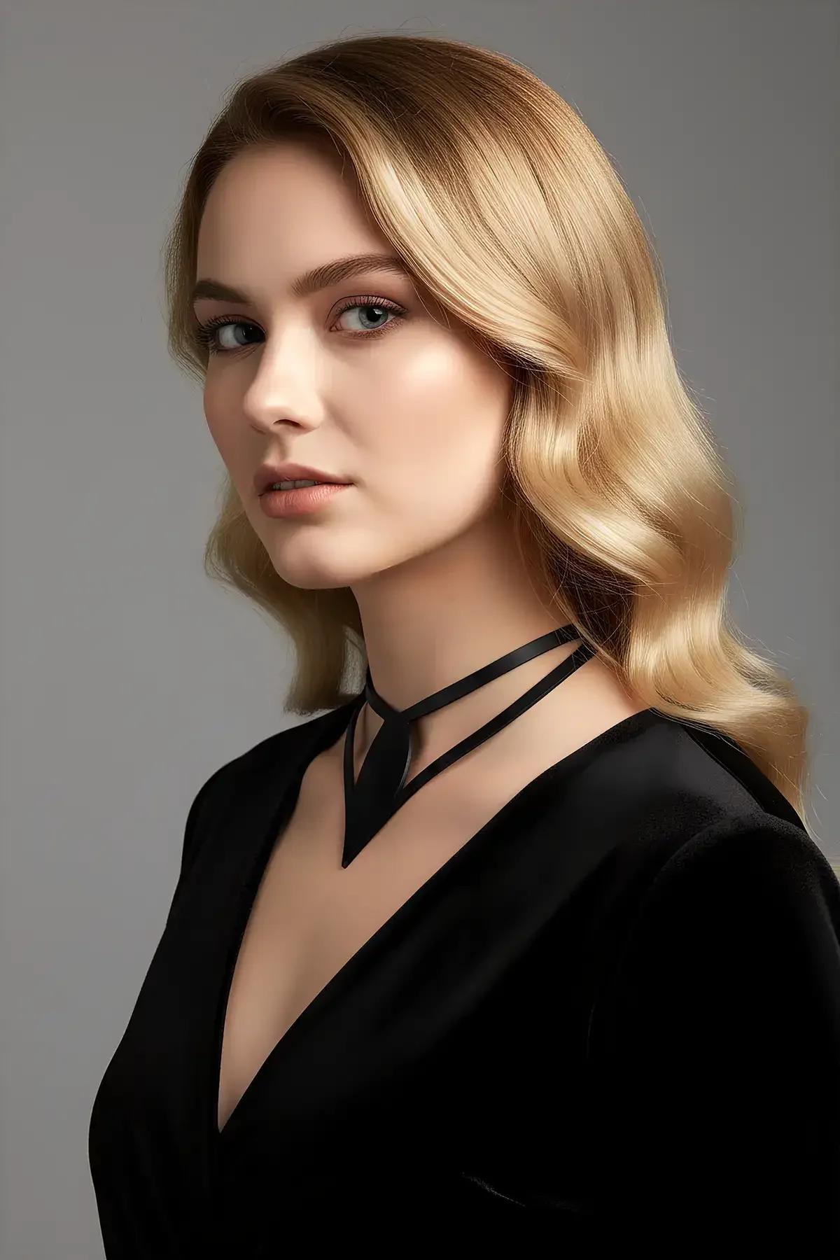 Leather Choker Necklace – Modern Black Statement Design