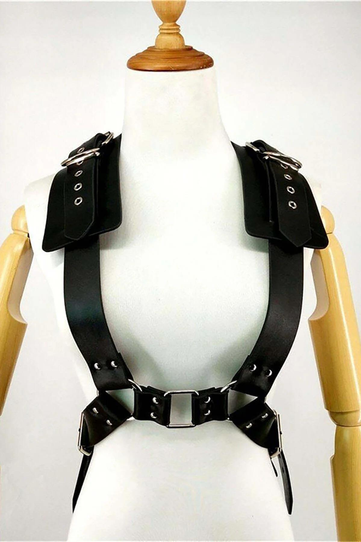 Adjustable Leather Body Harness Corset Waist Belt