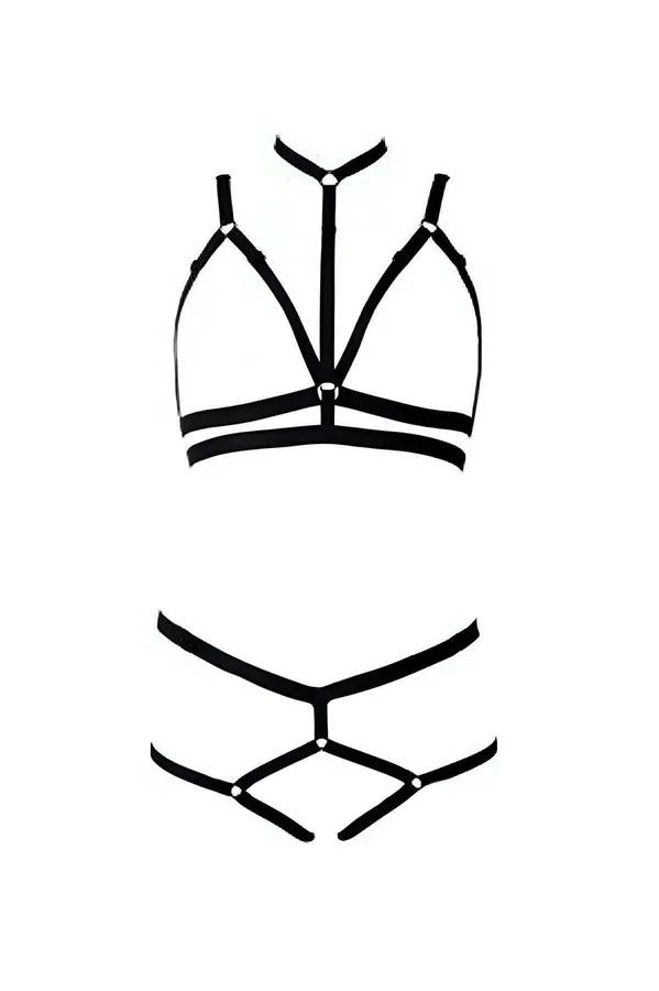 Adjustable Elastic Strappy Body Harness Set
