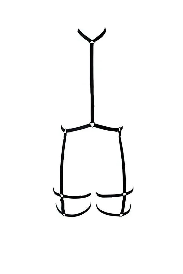 Body Harness Garter Style Adjustable Strap Lingerie Accessory