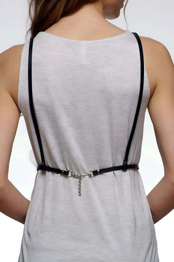 Fashion Chest Harness Adjustable Faux Leather Body Accessory