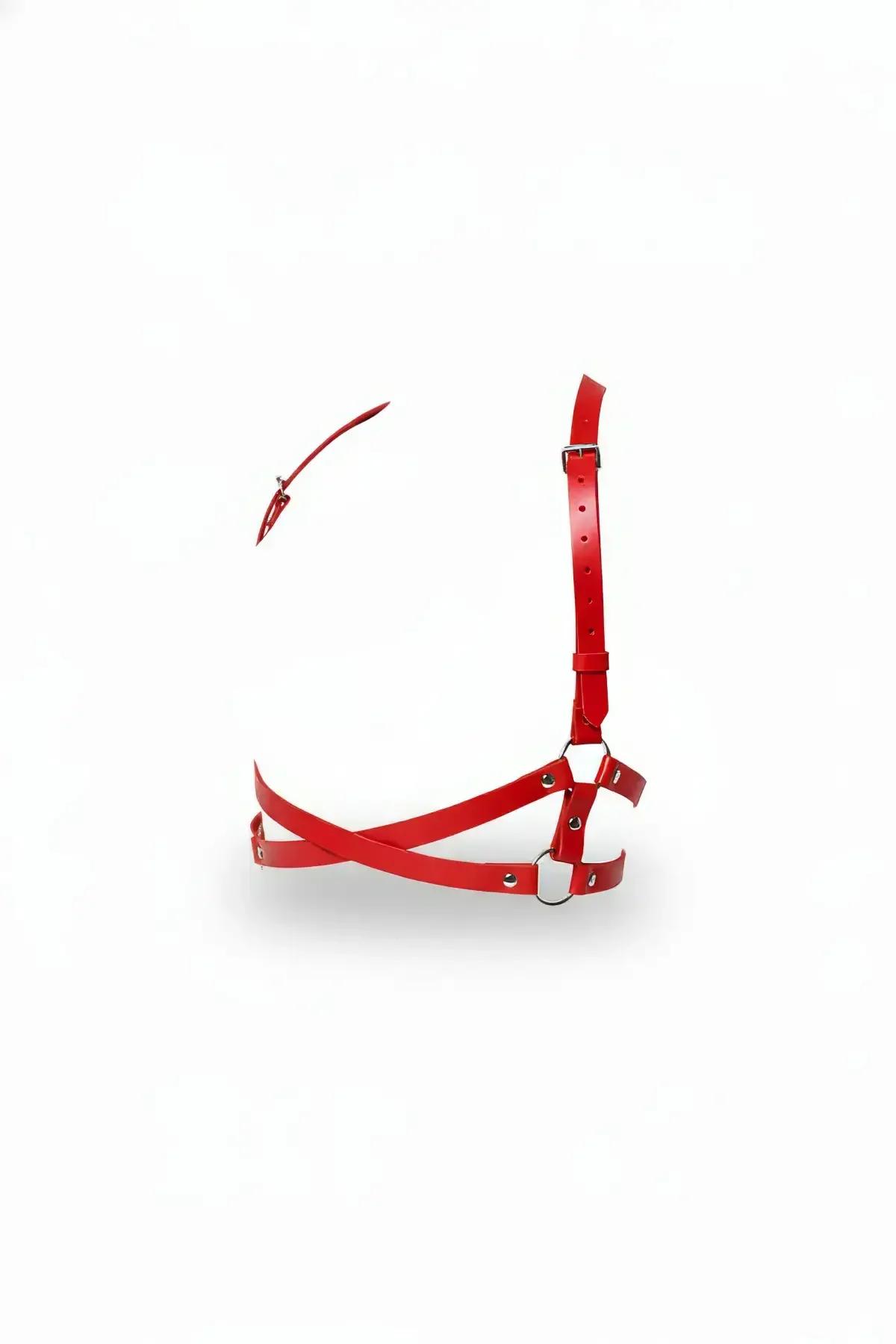 Sculptural Crossover Underbust Harness with Buckle Straps