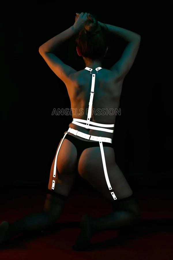 Reflective Body Harness Garter Set - Adjustable Rave Festival Outfit