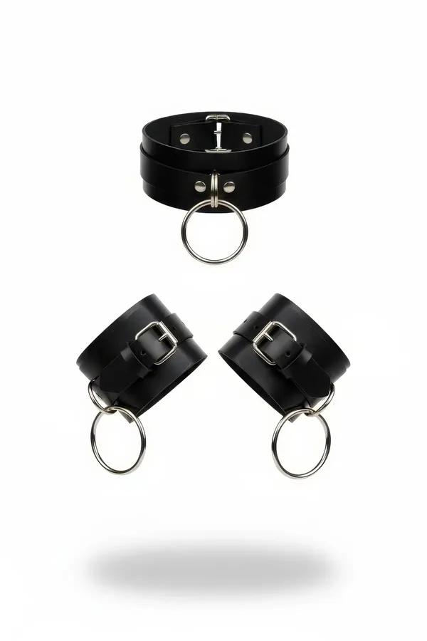 Choker and Wrist Cuffs Set with O-Ring