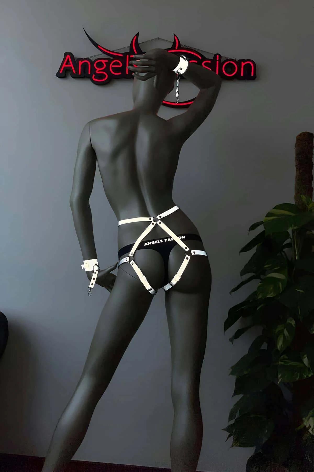 White Reflective Body Harness for Night Out & Festival Style