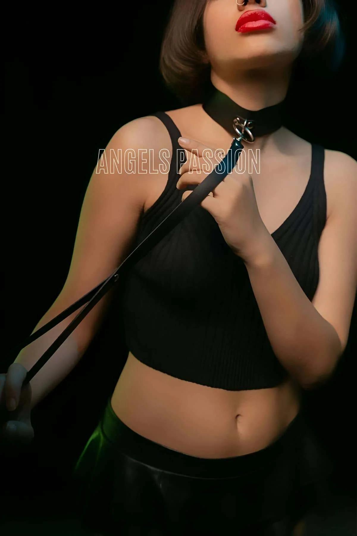 Faux Leather Choker Collar with O-Ring Leash Attachment