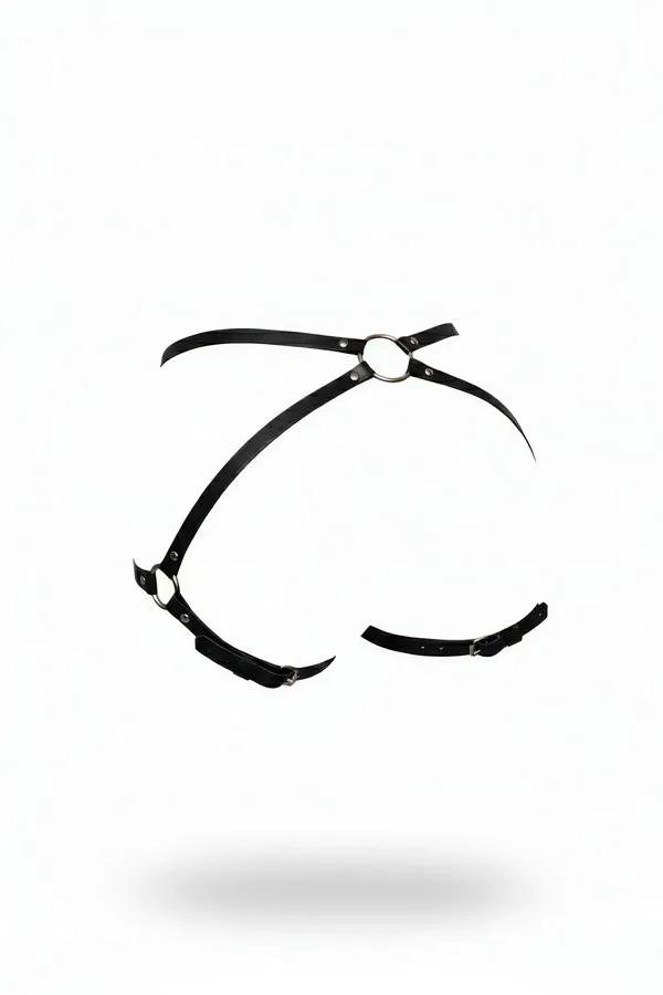 O-Ring Waist & Leg Faux Leather Body Cage Harness