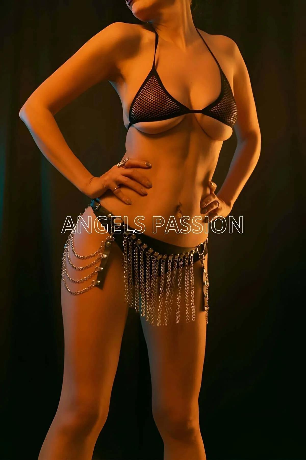 Chain Skirt Adjustable Faux Leather Body Accessory with Metal Tassels