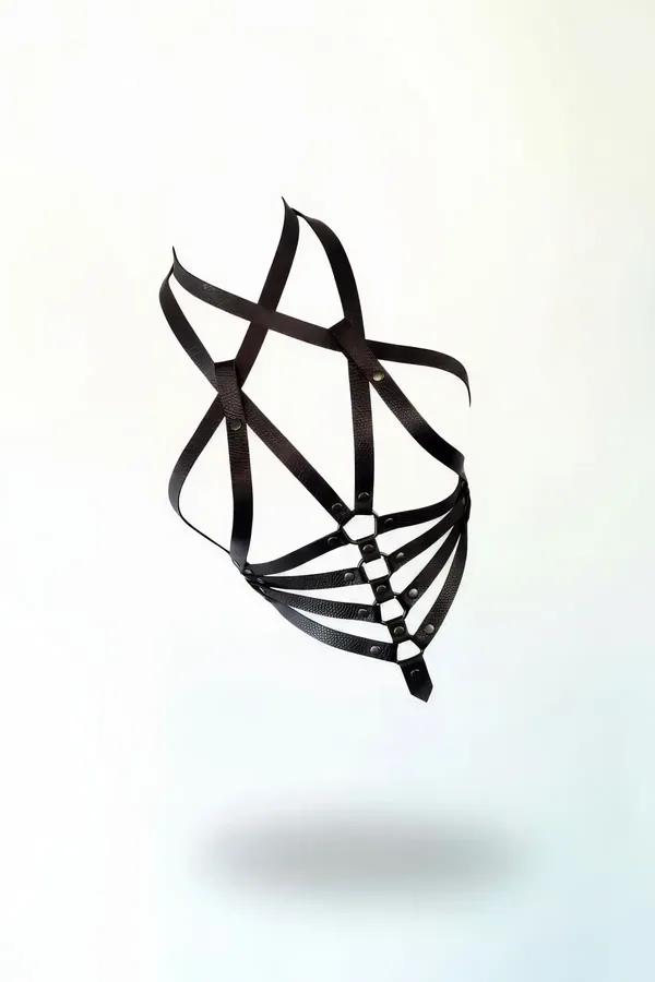 Star Cage Harness with Metal Ring Details
