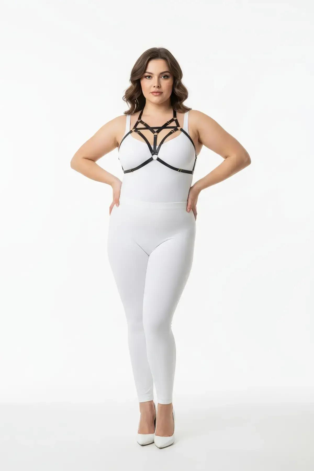 Strappy Chest Harness with O-Ring Detail