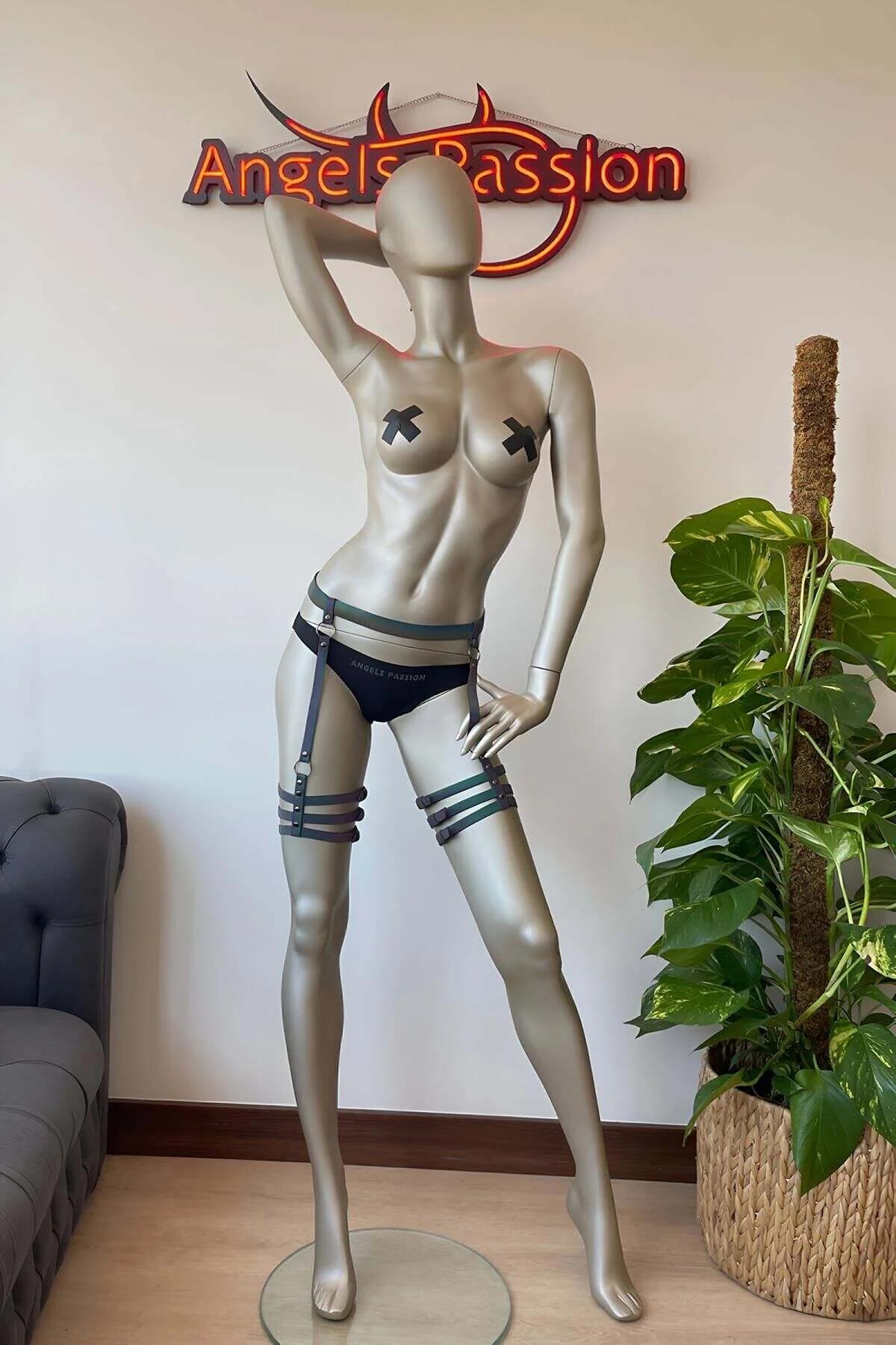 Holographic Reflective Waist and Thigh Harness Set