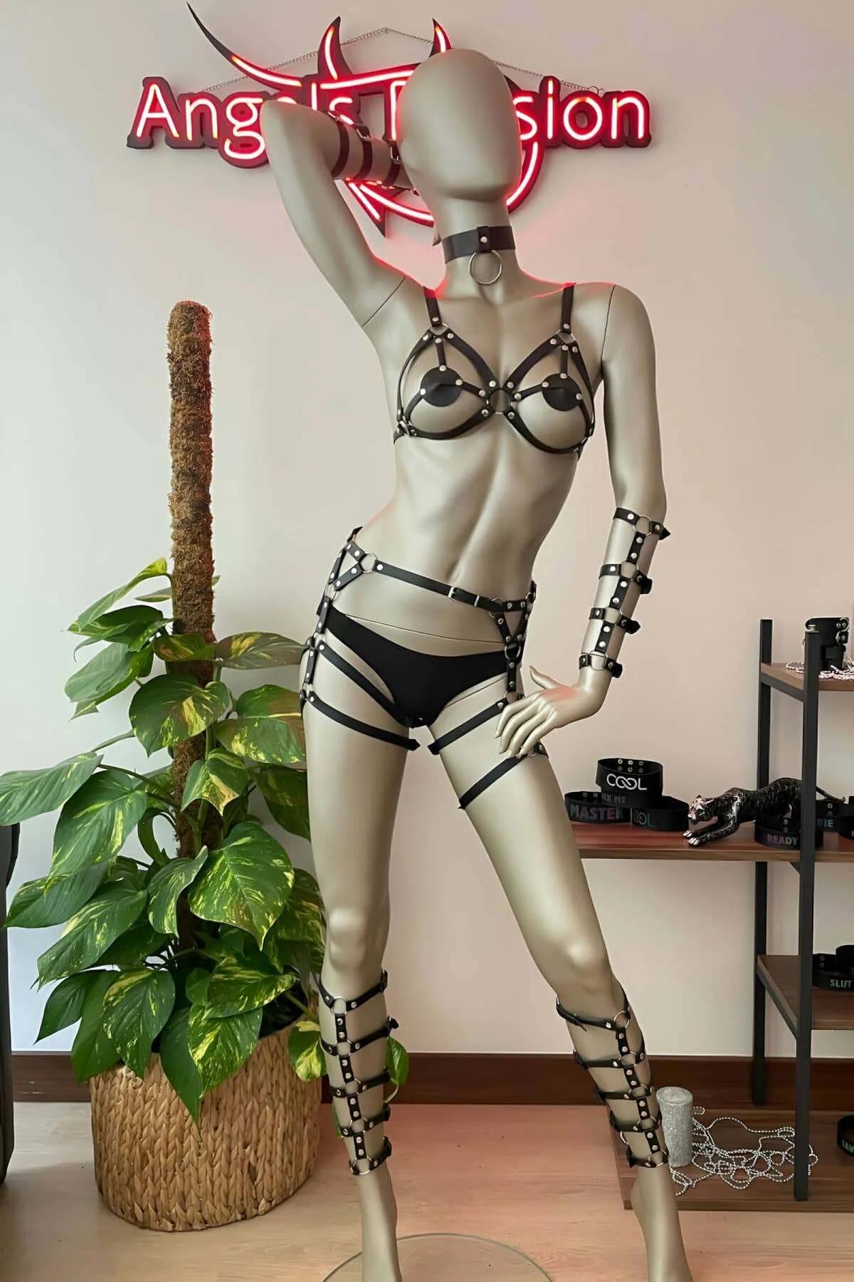 Full Body Harness Lingerie Set with Adjustable Straps