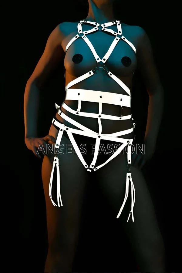 Reflective Harness Set | Adjustable Body Cage with Tassels