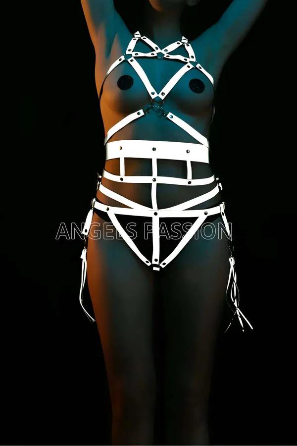 Reflective Harness Set | Adjustable Body Cage with Tassels