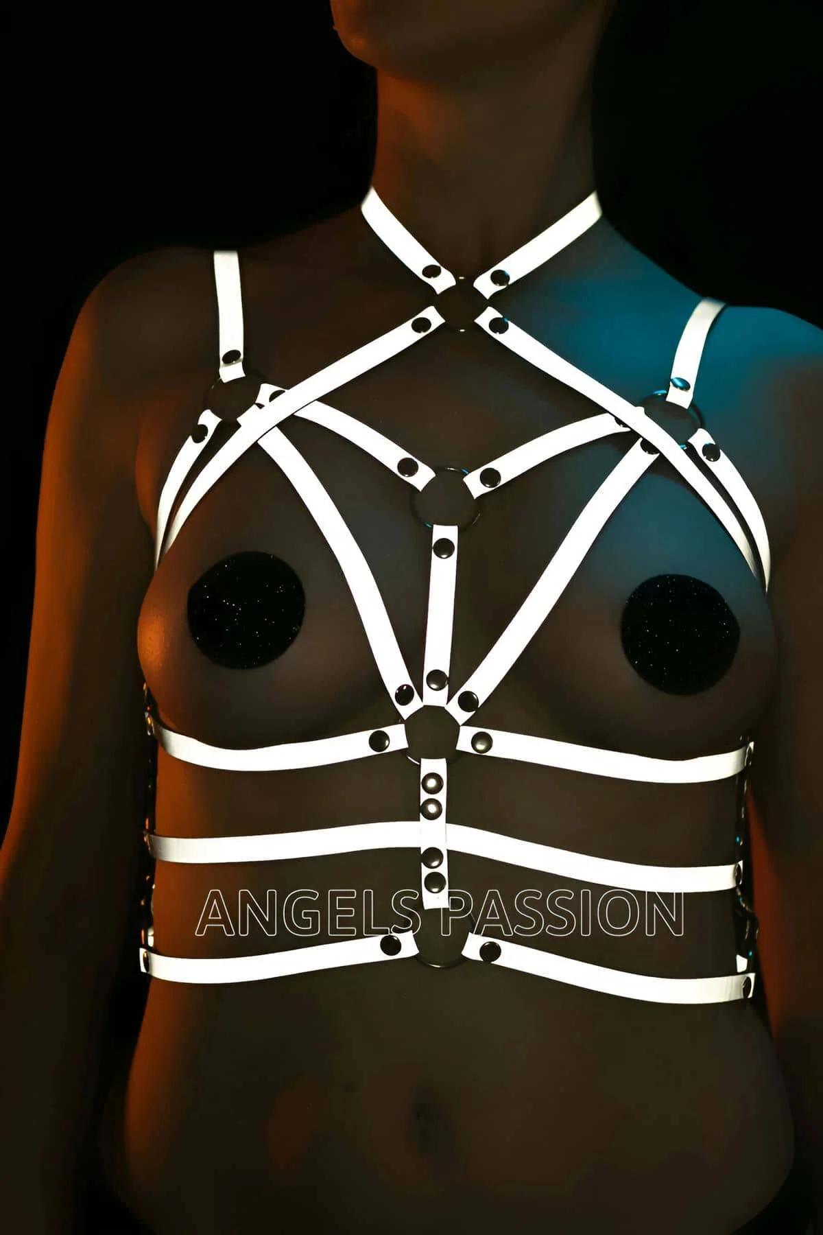 Reflective Chest Harness – Adjustable Rave Body Accessory