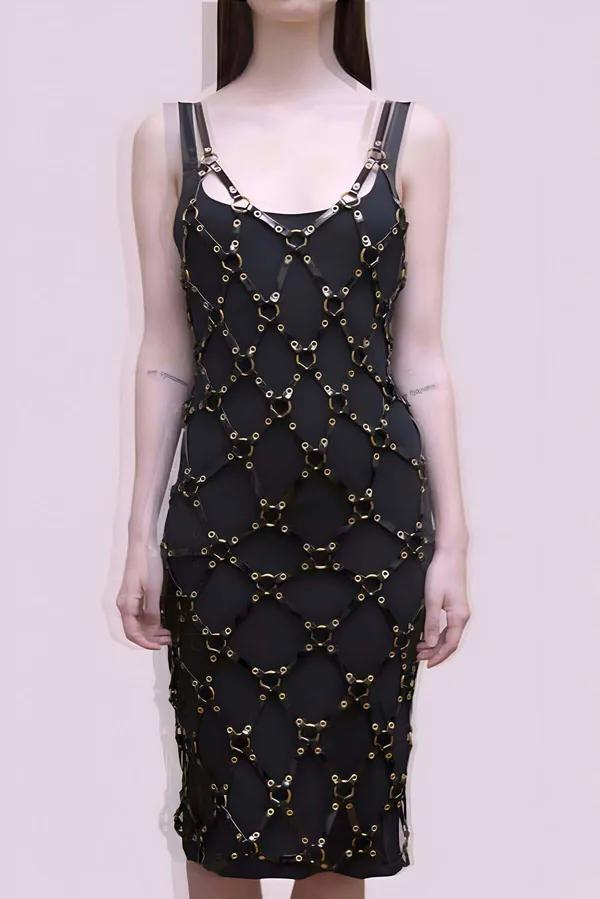 Women's Harness Dress with Metal O-Rings