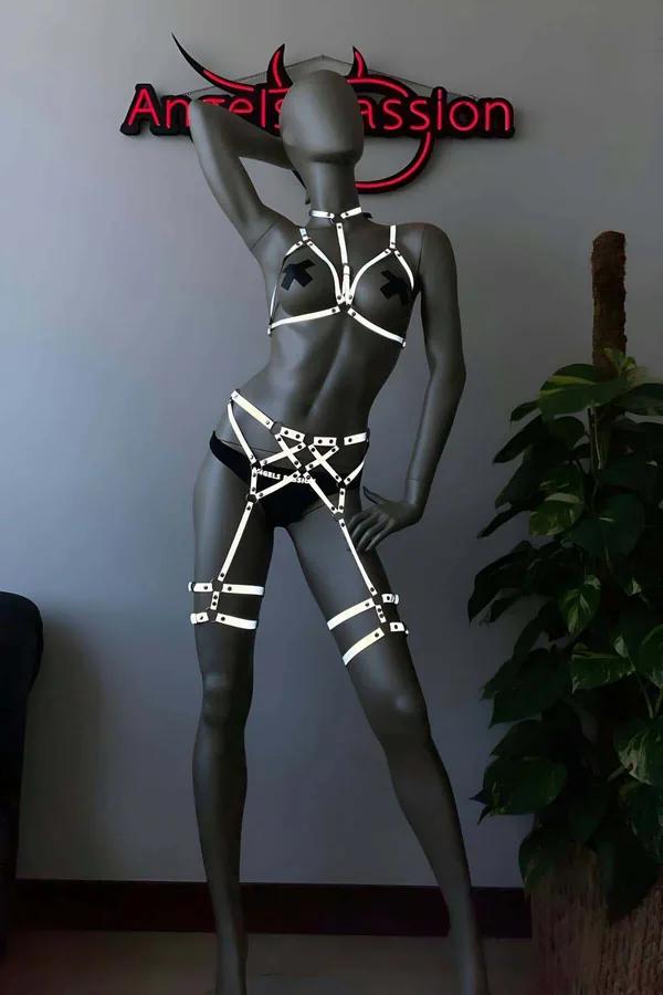 Reflective Full Body Harness with Chest & Garter Straps
