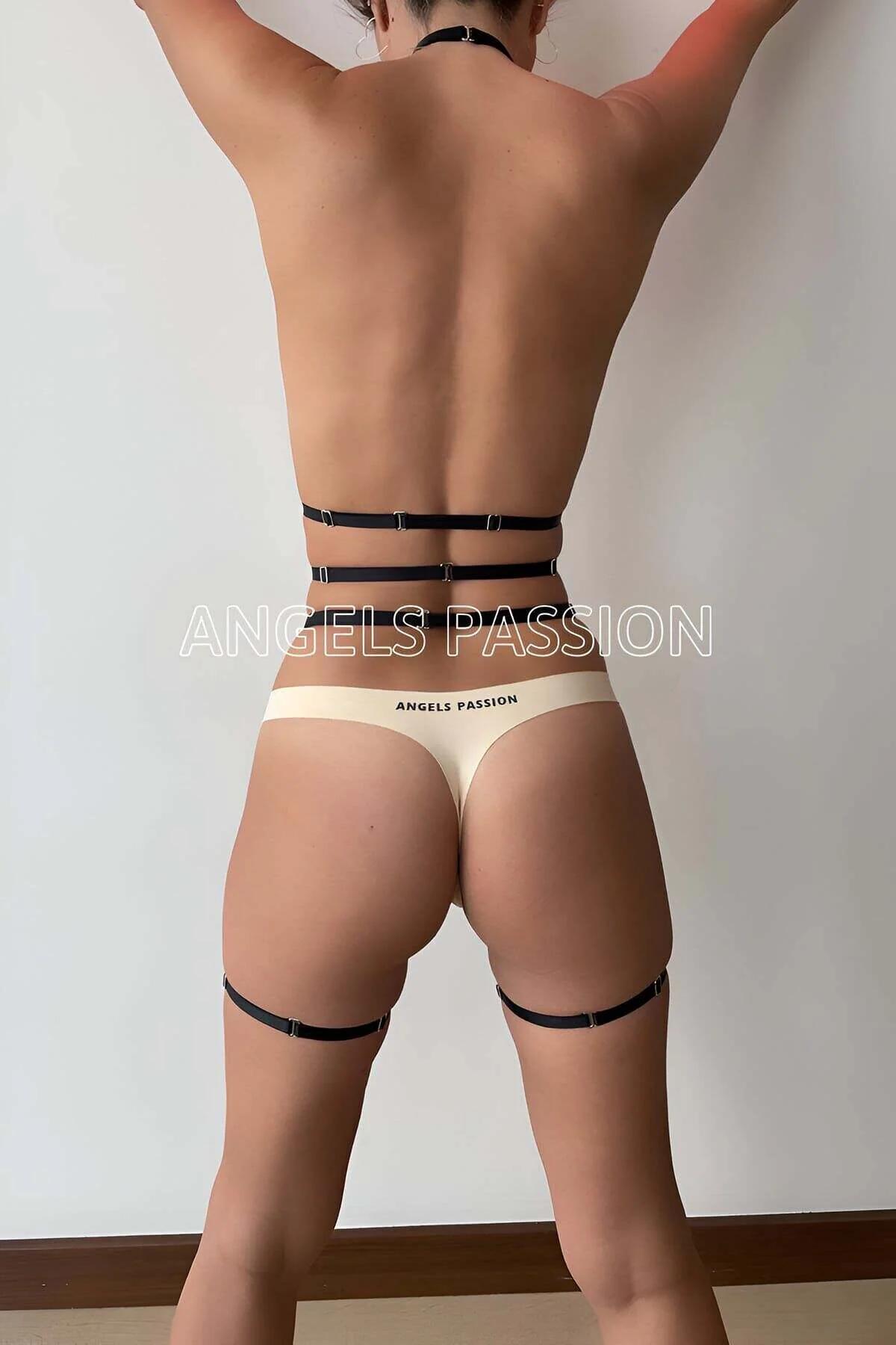 Glossy Latex Garter Harness
