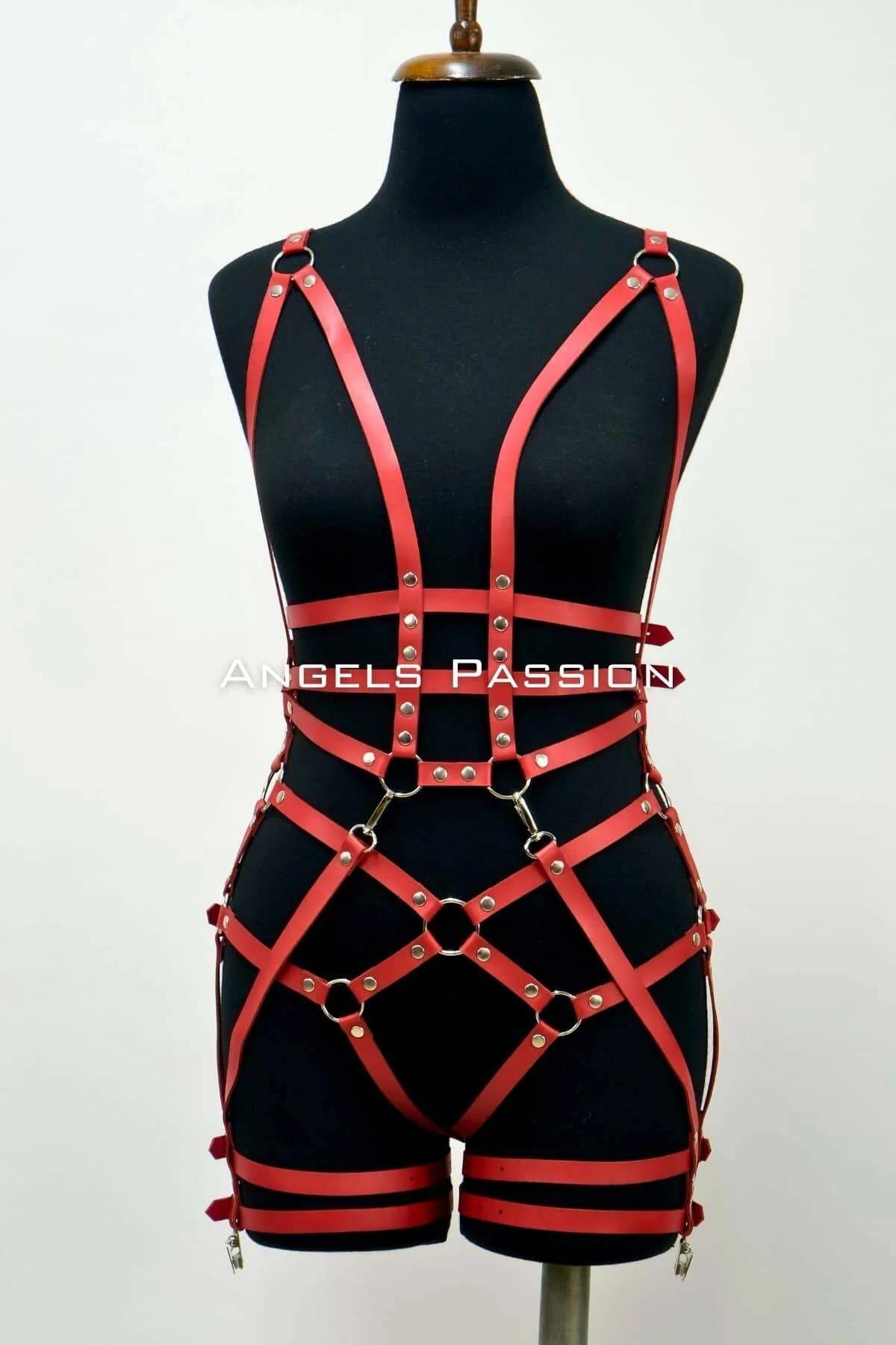 Faux Leather Body Harness - Adjustable Strap Fashion Accessory