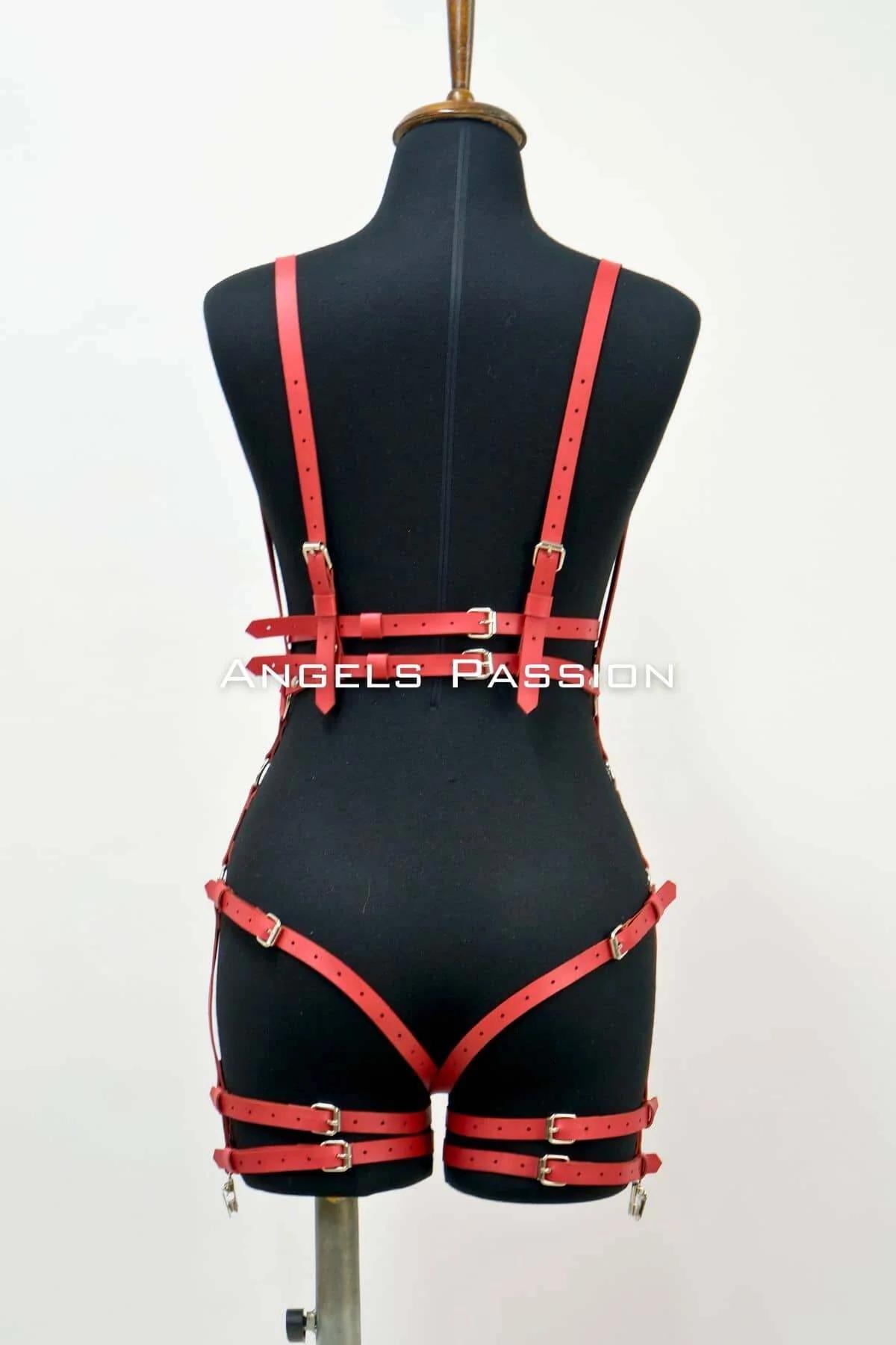 Faux Leather Body Harness - Adjustable Strap Fashion Accessory