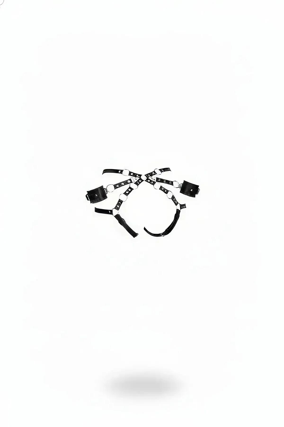 Faux Leather Chest Harness with Adjustable Arm Straps