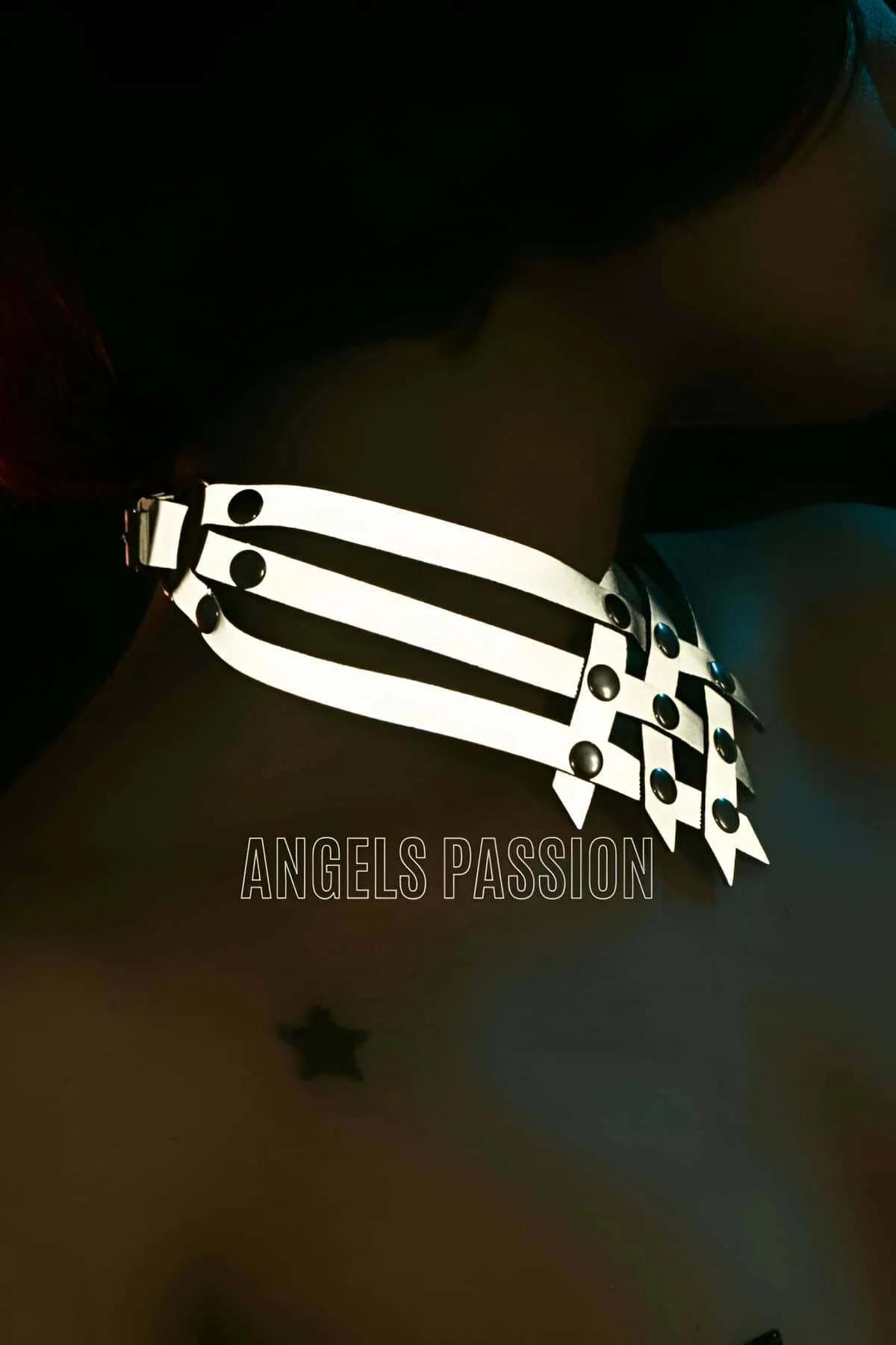 Reflective Choker Harness with Weave Design