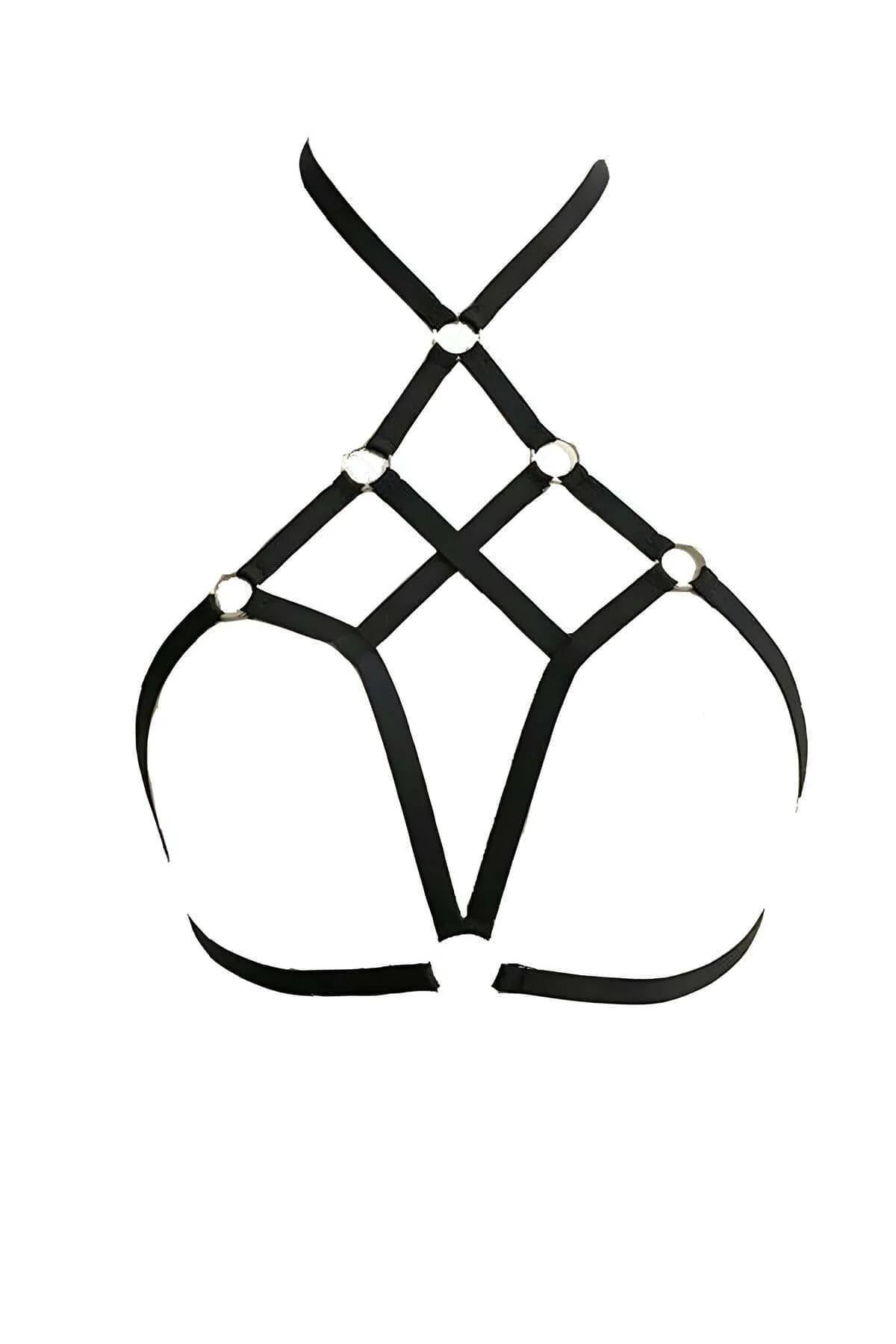Adjustable Body Harness Strappy Chest Cage for Women