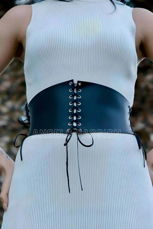 Women's Lace-Up Corset Belt - Wide Adjustable Waist Cincher