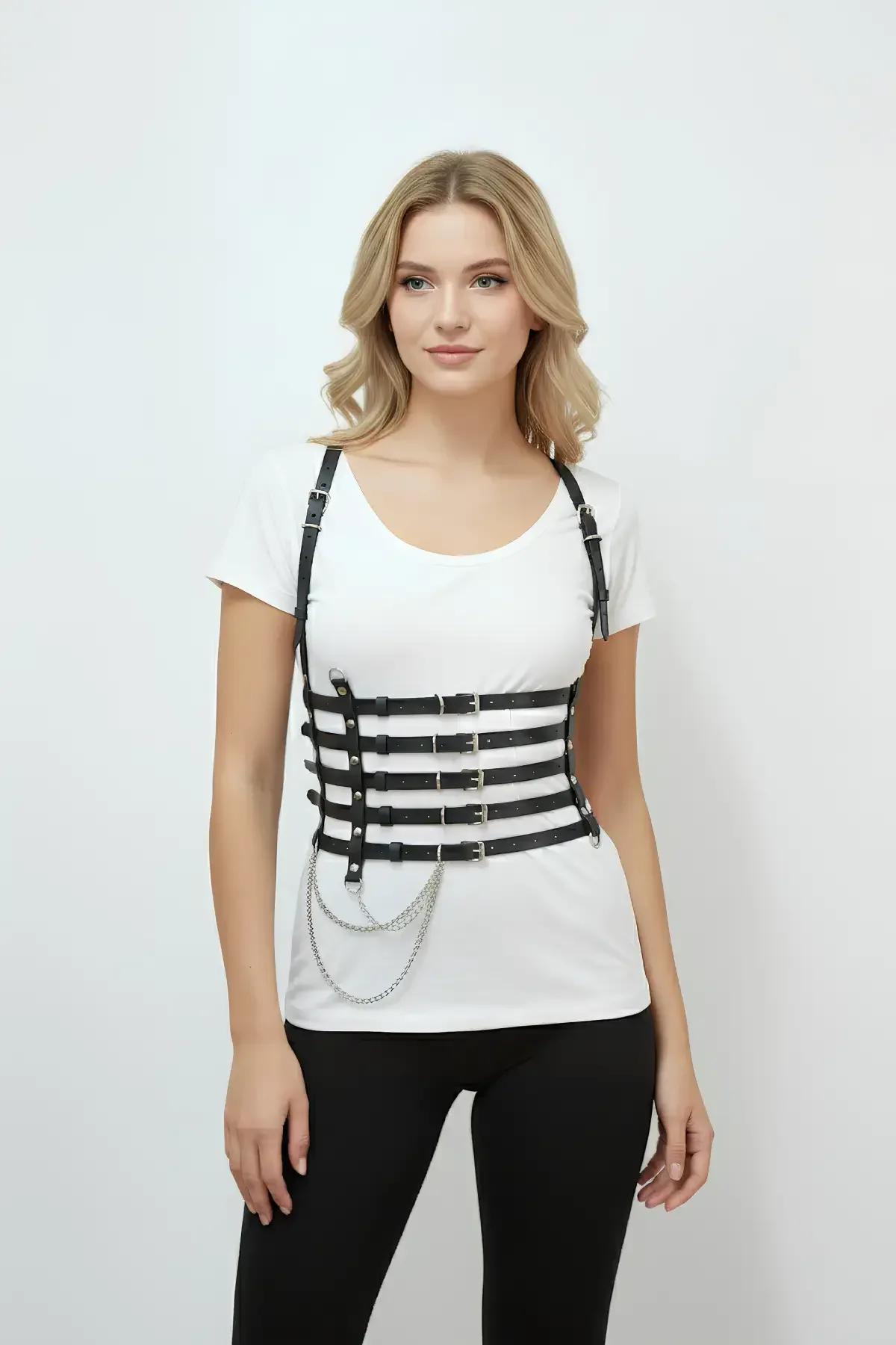 Multi-Strap Waist Harness with Detachable Chain