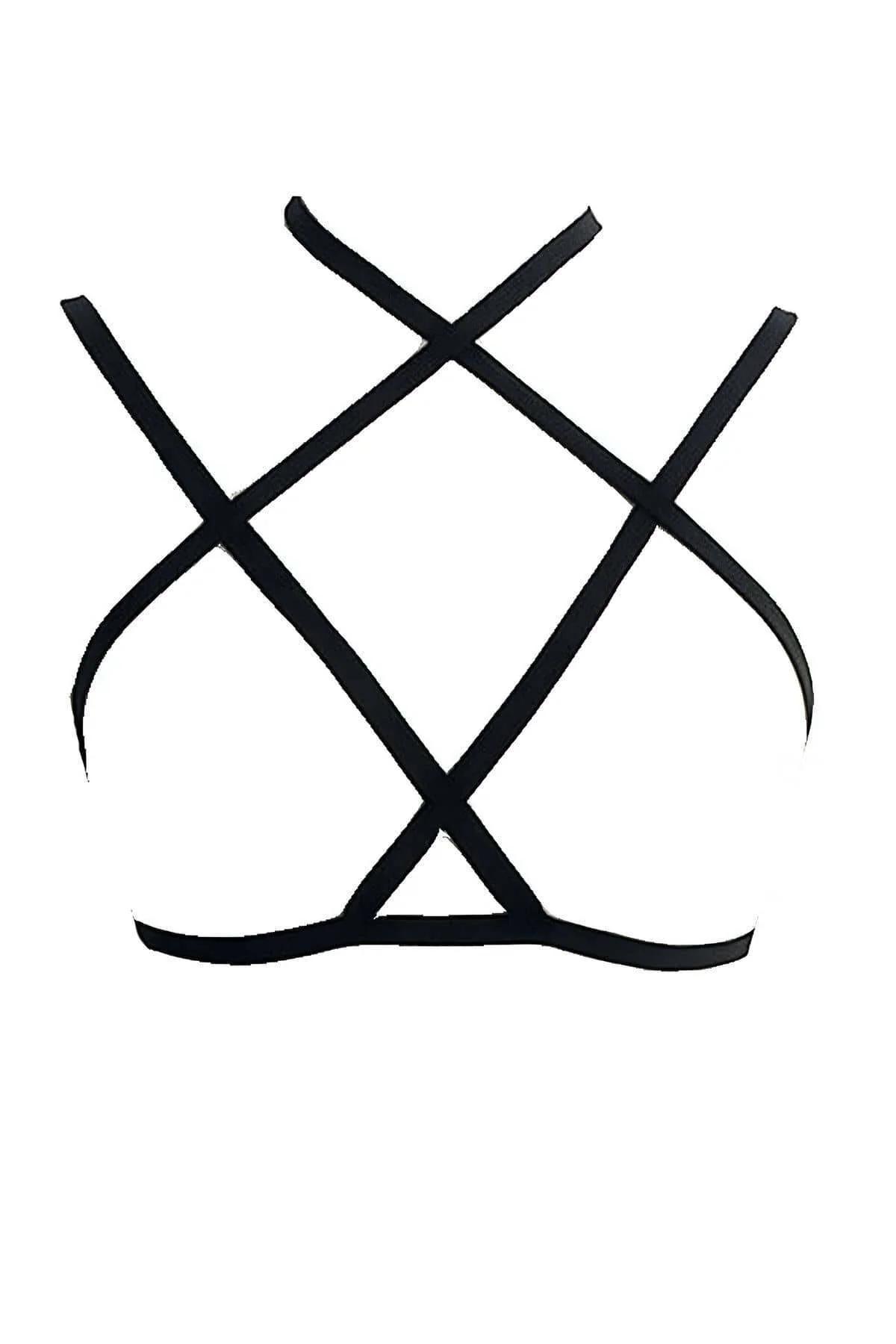 Body Harness Adjustable Strappy Chest Cage for Women