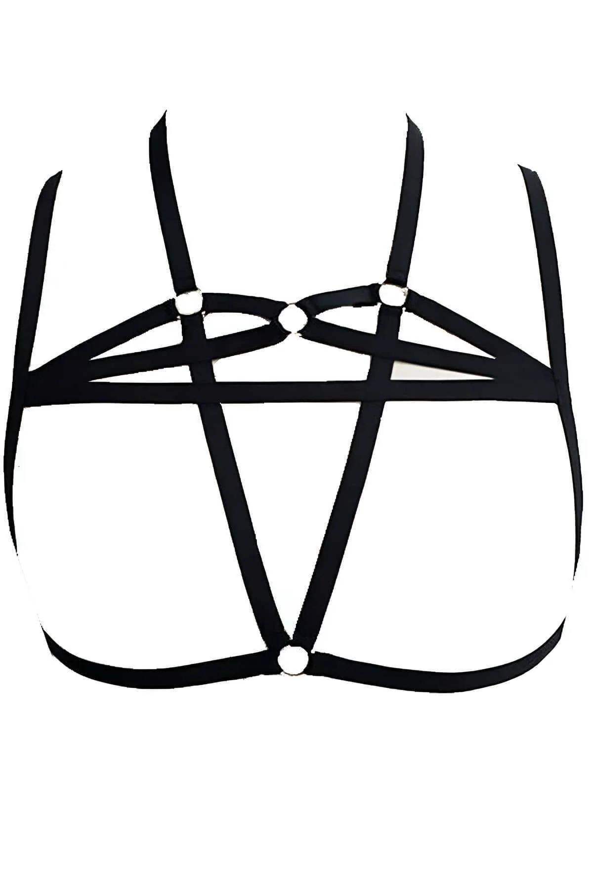 Body Harness Adjustable Strappy Chest Lingerie Accessory