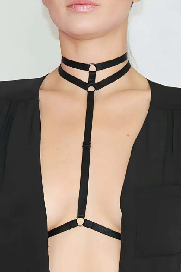 Adjustable Fashion Body Harness - Elastic Chest Strap