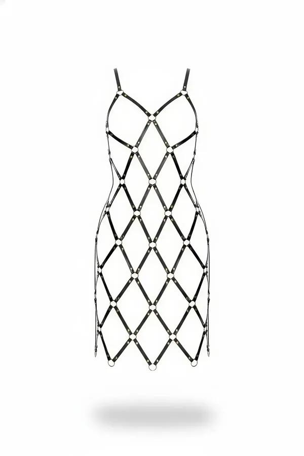 Diamond Mesh Body Harness Dress