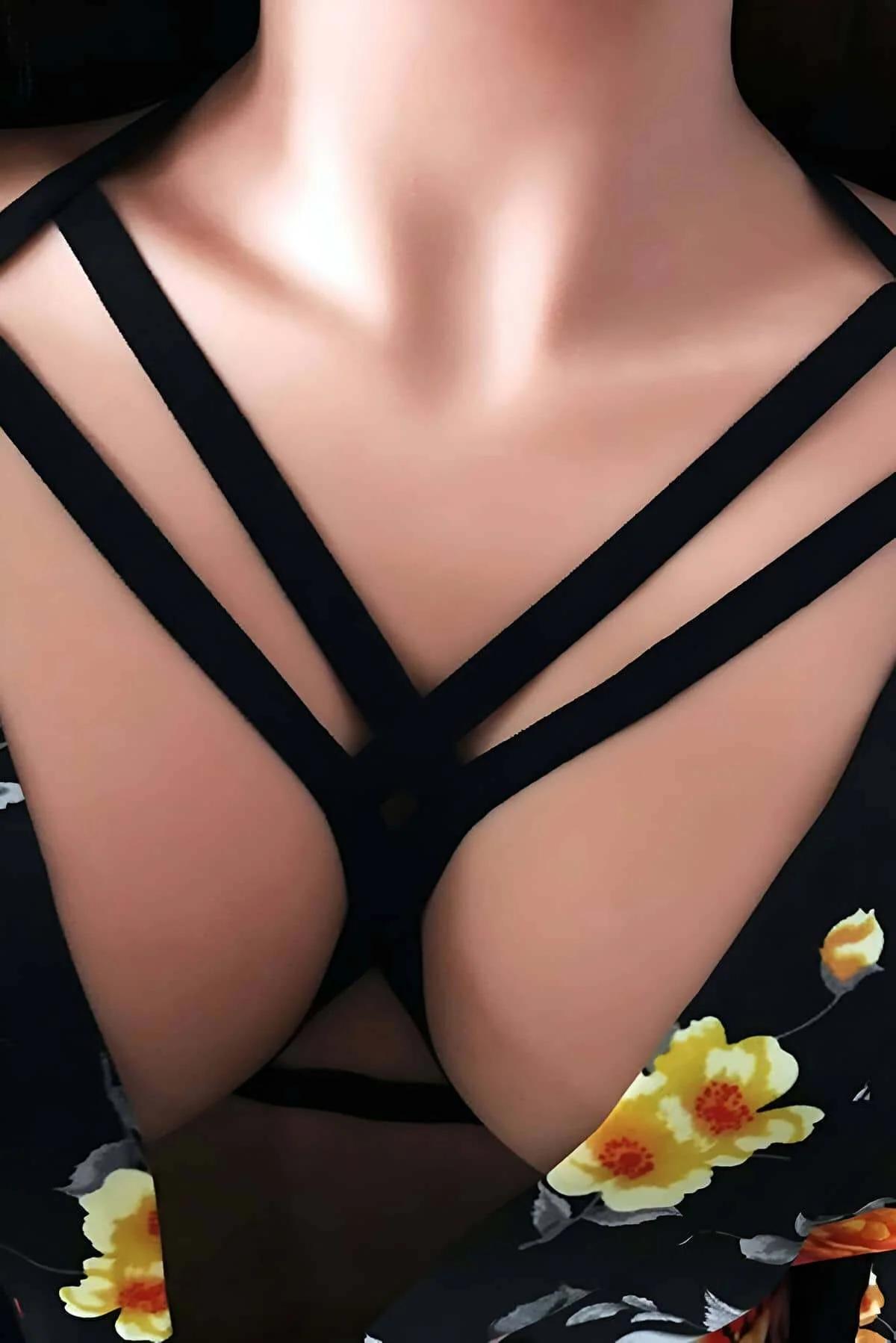 Women's Adjustable Strappy Chest Harness Fashion Accessory