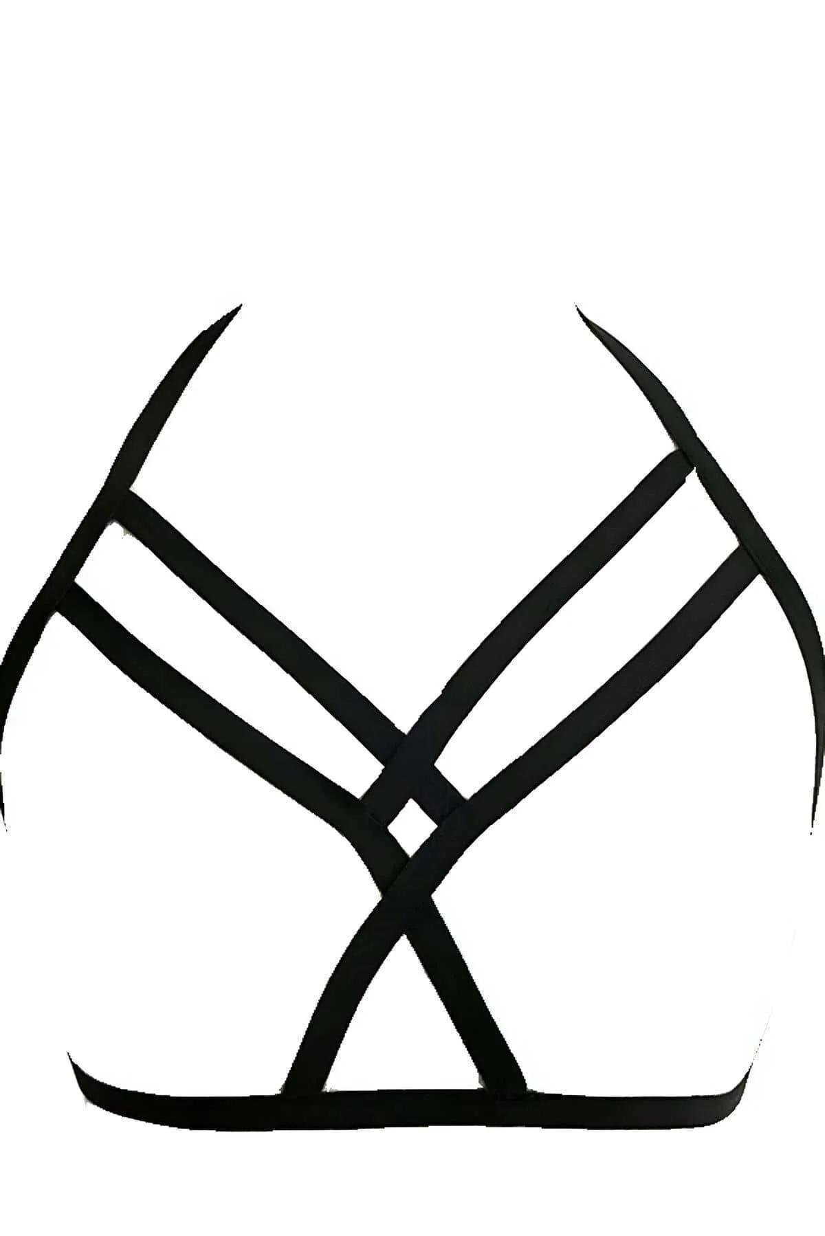 Women's Adjustable Strappy Chest Harness Fashion Accessory