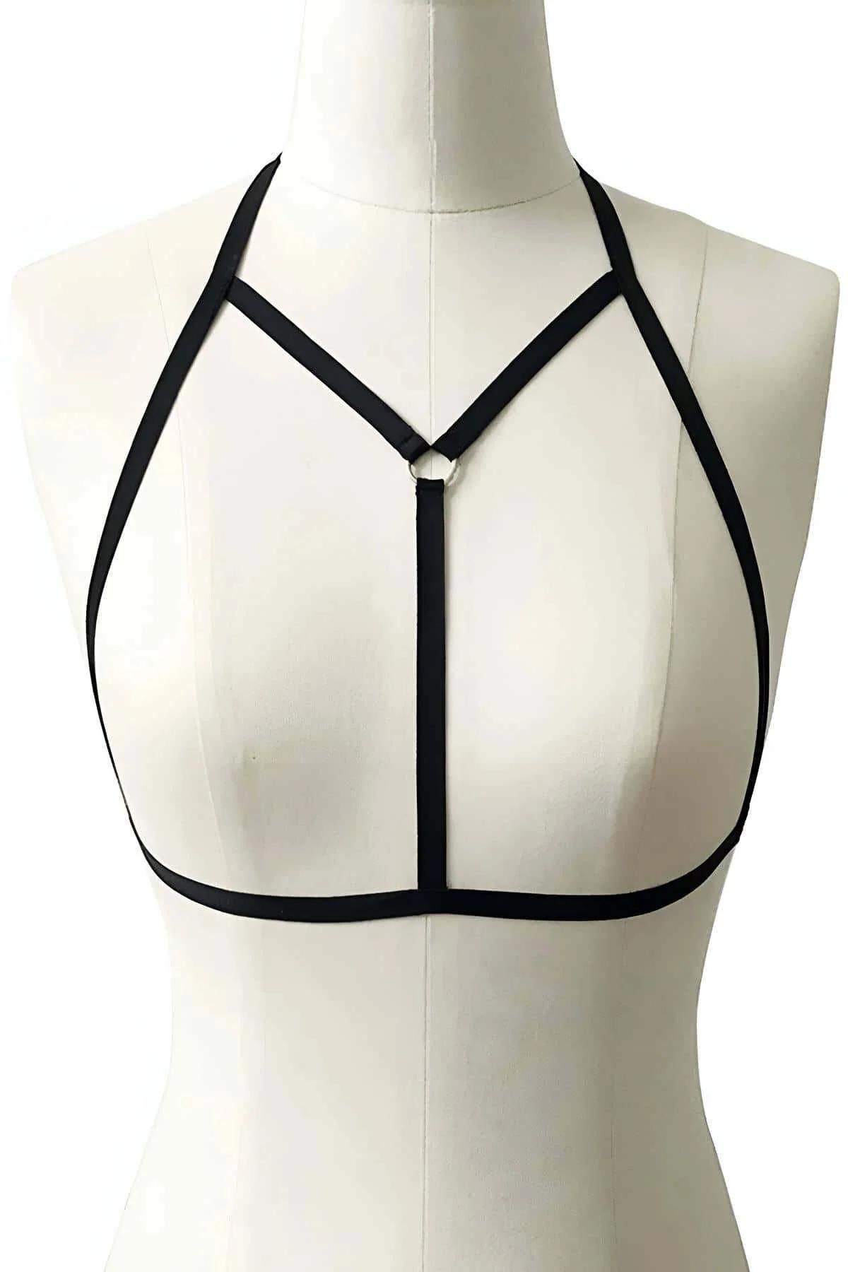Strappy Cage Bra with O-Ring Detail